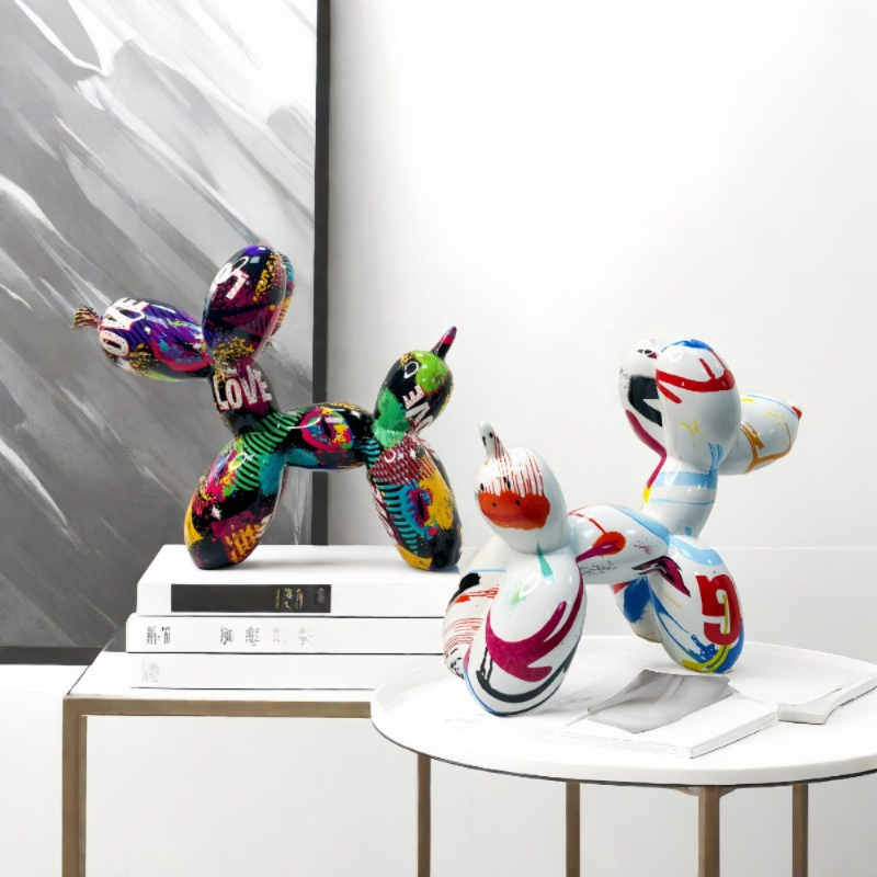 Resin Art Alphabet - Resin LOVE Balloon Dog Statue,Hip-Hop Art