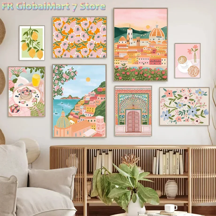 1pc Diamond painting  Santorin - đánh giá và giá Resin Art Wallpaper