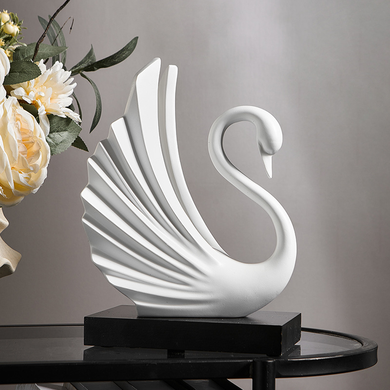 Resin Swan Couple Figurine Sim - đánh giá và giá Resin Art Wedding Gift