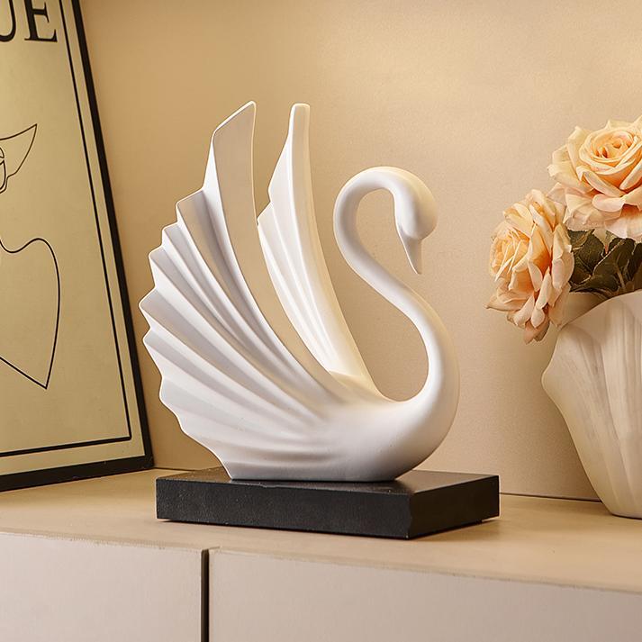 Resin Swan Couple Figurine Sim - đánh giá và giá Resin Art Wedding Gift
