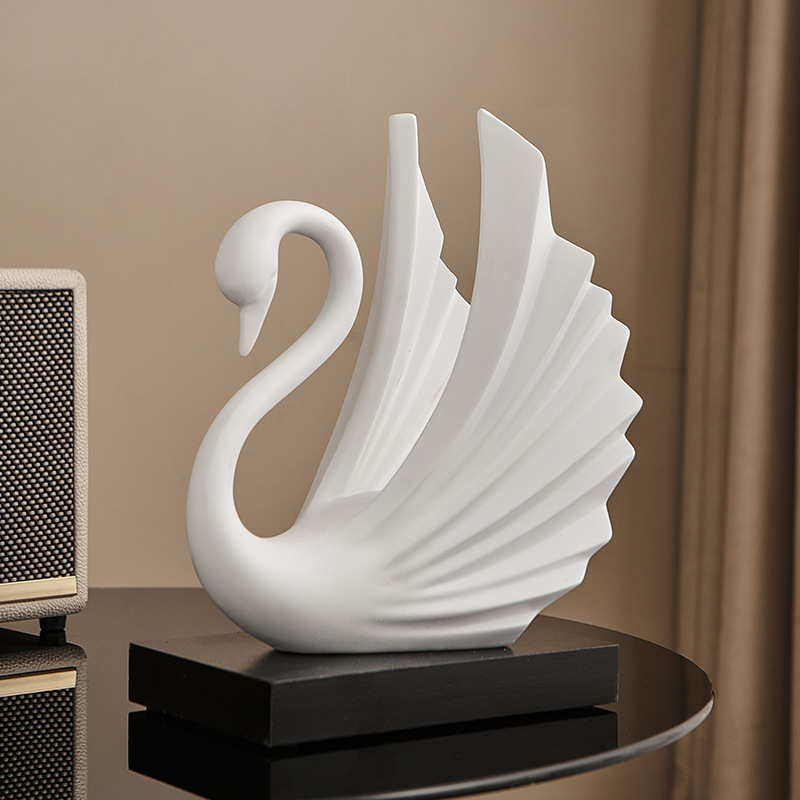 Resin Swan Couple Figurine Sim - đánh giá và giá Resin Art Wedding Gift