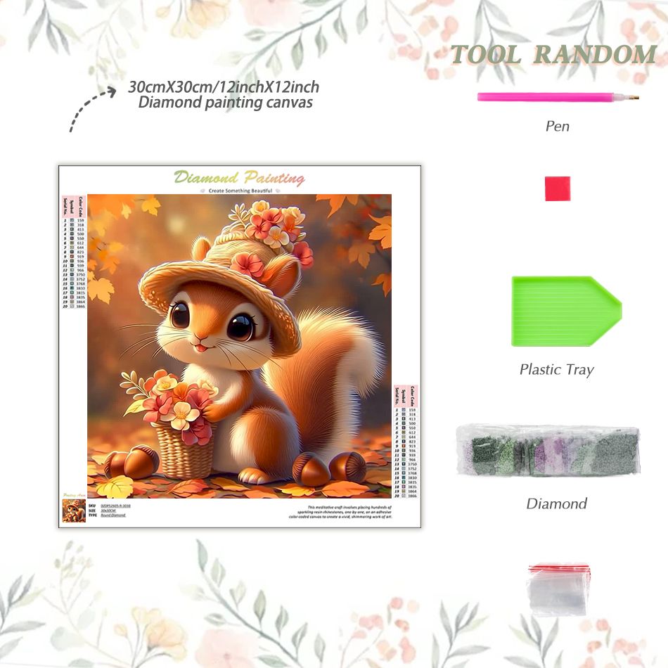 CHENISTORY Squirrel Diamond Pa - đánh giá và giá Resin Art Wallpaper