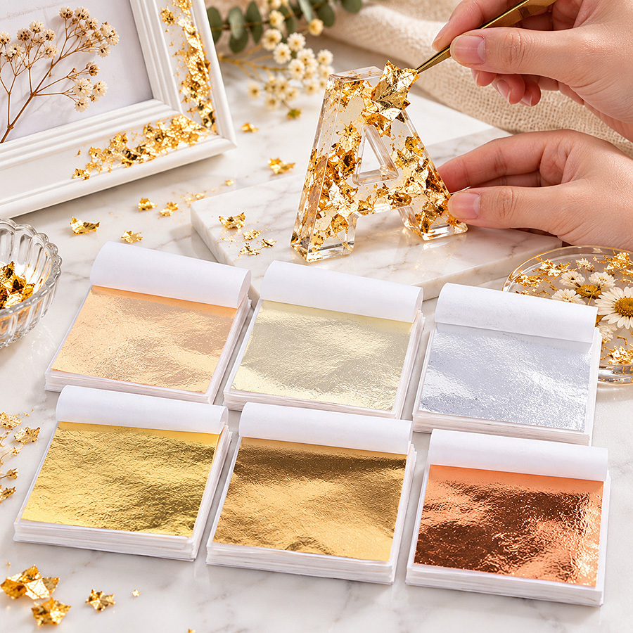 100 Sheets Golden Foil Paper f - đánh giá và giá Resin Art Wedding Gift