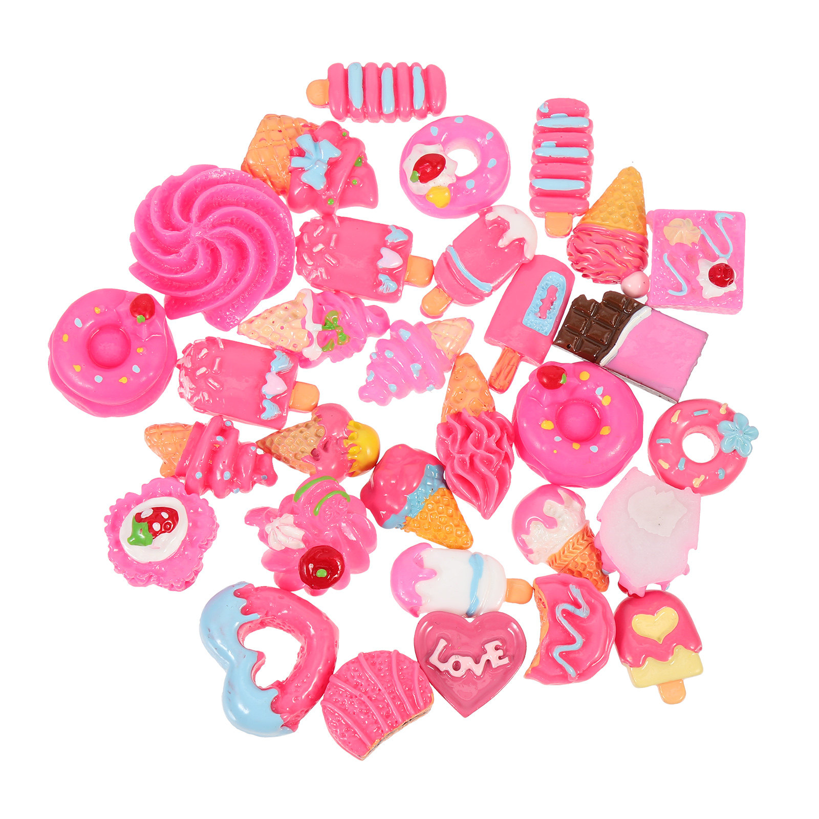 30pcs Kawaii Resin Mini Food C - đánh giá và giá Resin Art Case