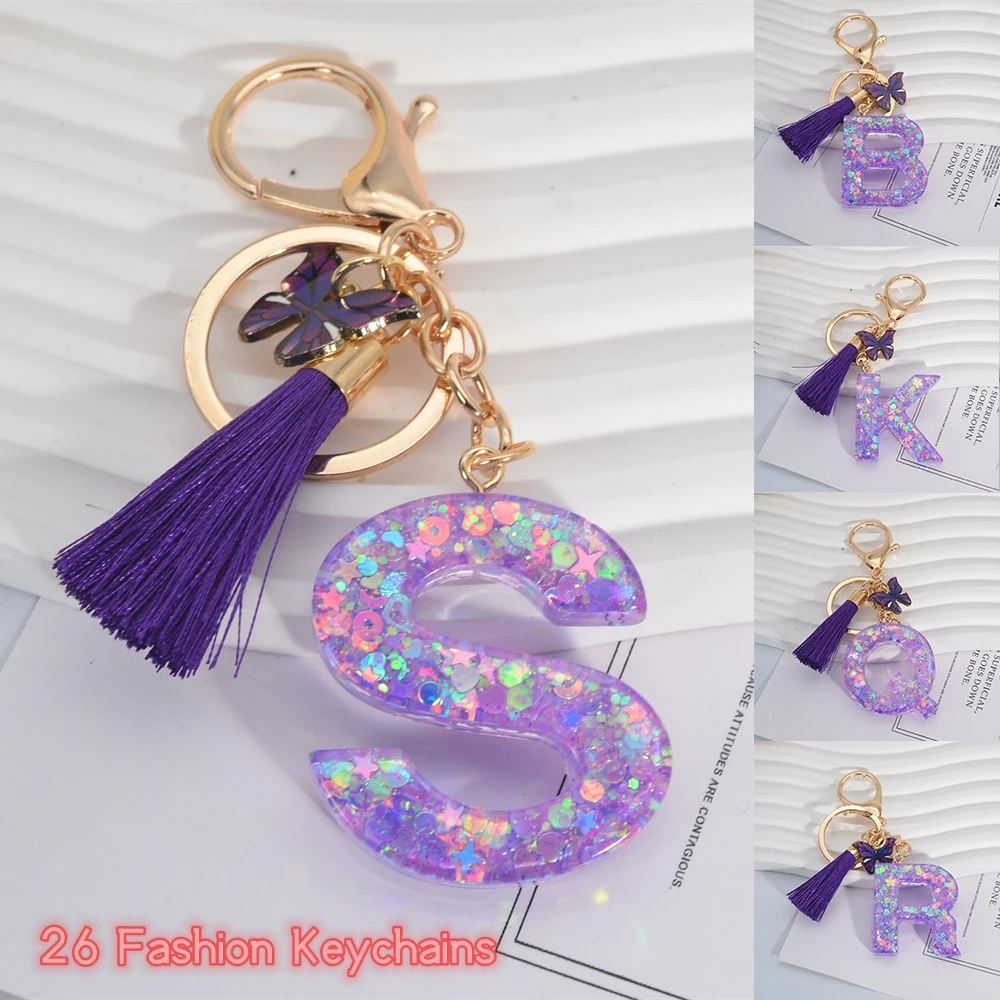 A-Z Shiny Sequin Letter Keycha - đánh giá và giá Resin Art Alphabet